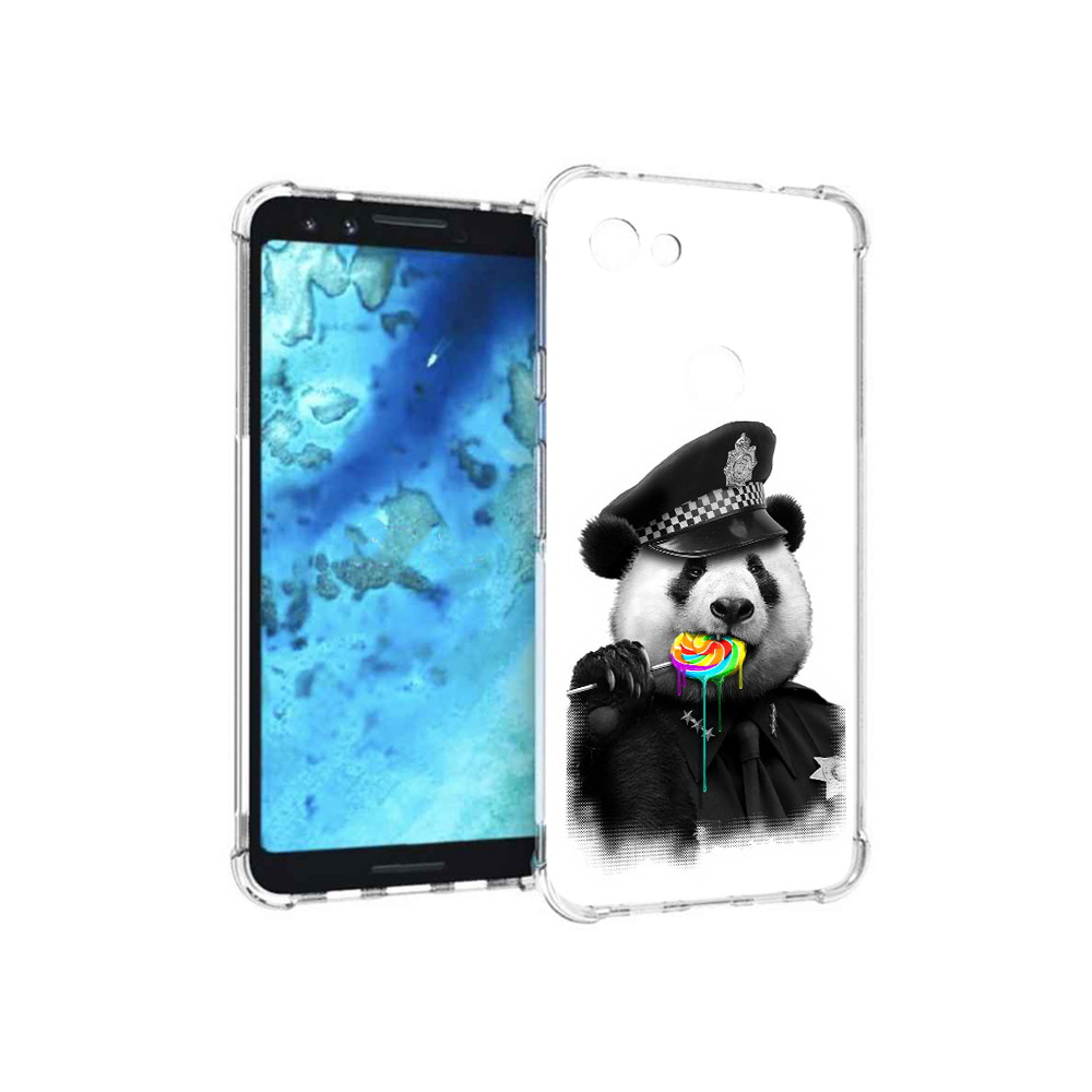 

Чехол MyPads Tocco для Google Pixel 3 Панда полиция, Прозрачный, Tocco