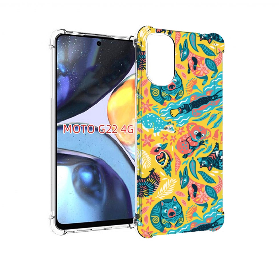 

Чехол MyPads seamless-pattern для Motorola Moto G22 4G, Прозрачный, Tocco