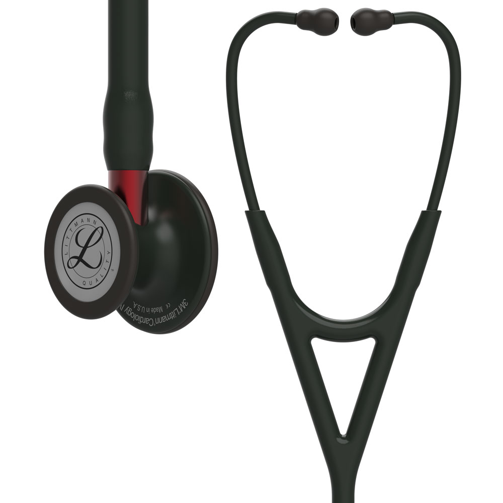 Стетоскоп медицинский Littmann Cardiology IV Diagnostic Черный с красным, двухсторонний