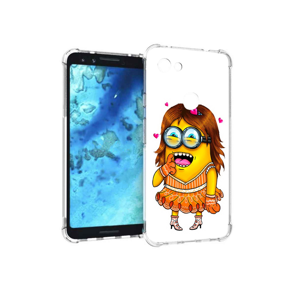 

Чехол MyPads Tocco для Google Pixel 3 Миньон девочка, Прозрачный, Tocco