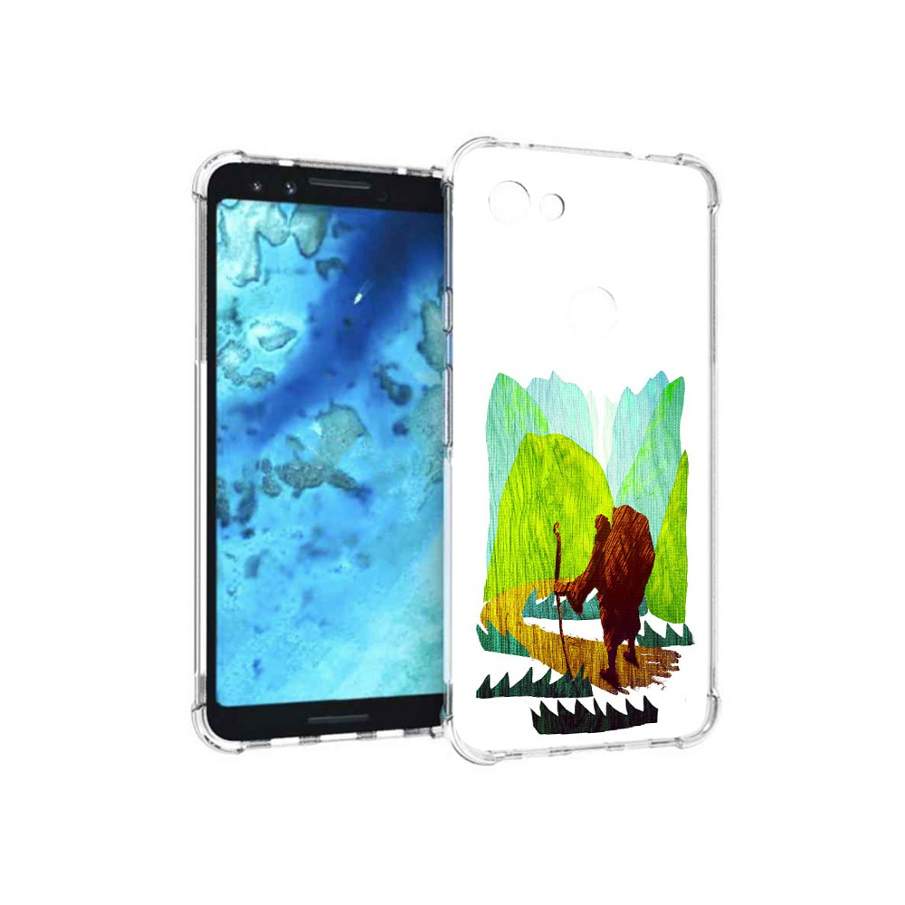 

Чехол MyPads Tocco для Google Pixel 3 Лесная тропа, Прозрачный, Tocco