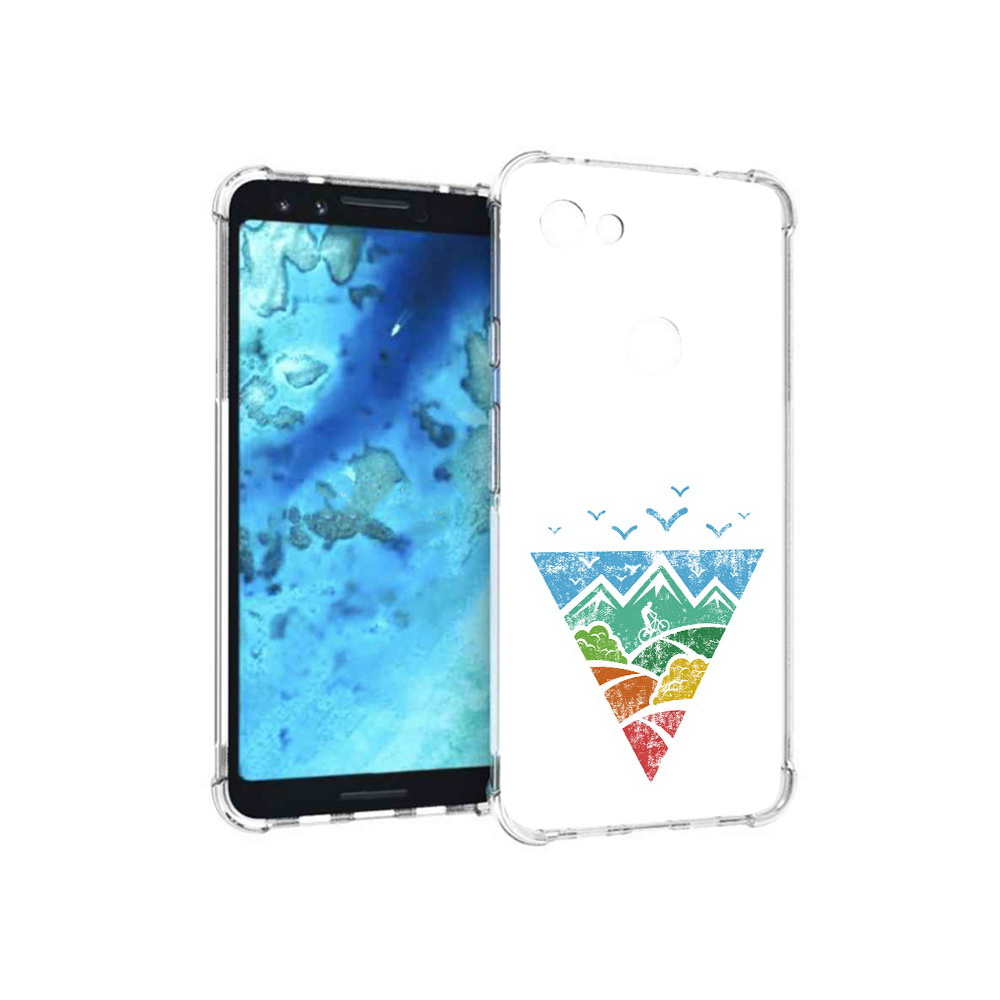 

Чехол MyPads Tocco для Google Pixel 3 Лес земля море чайки, Прозрачный, Tocco