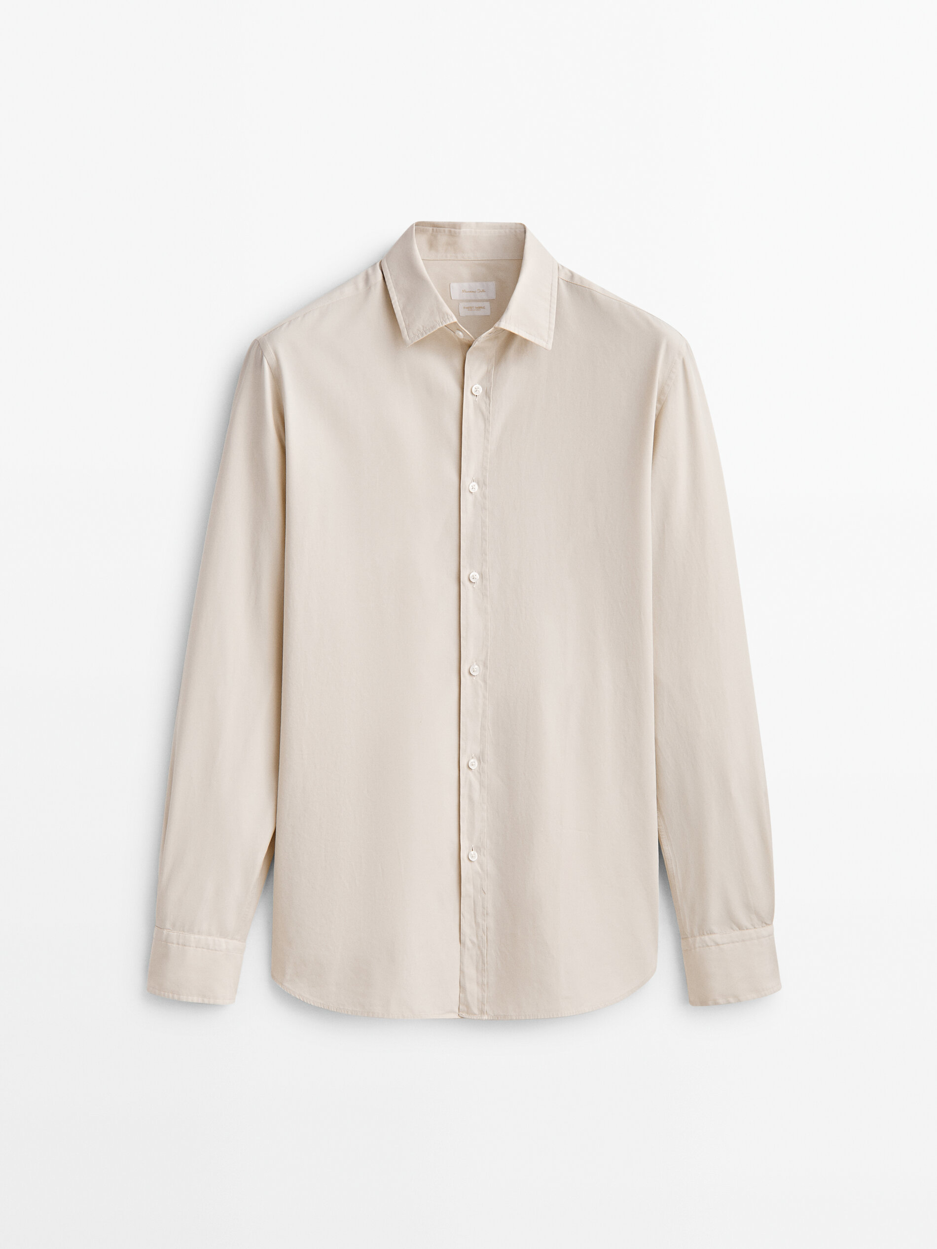 

Рубашка мужская Massimo Dutti 00158368710 бежевая XL, 00158368710