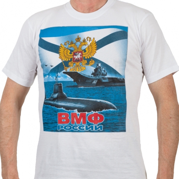 

Футболка мужская NoBrand VMF RU белая XL (52) RU, VMF RU