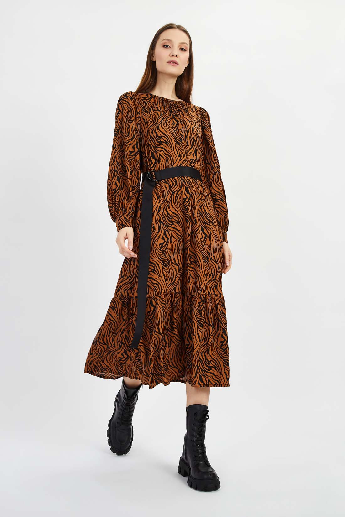 

Платье женское Baon B4522005 коричневое XL, B4522005