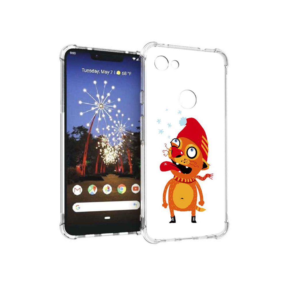 

Чехол MyPads Tocco для Google Pixel 3 XL Зимний кот, Прозрачный, Tocco