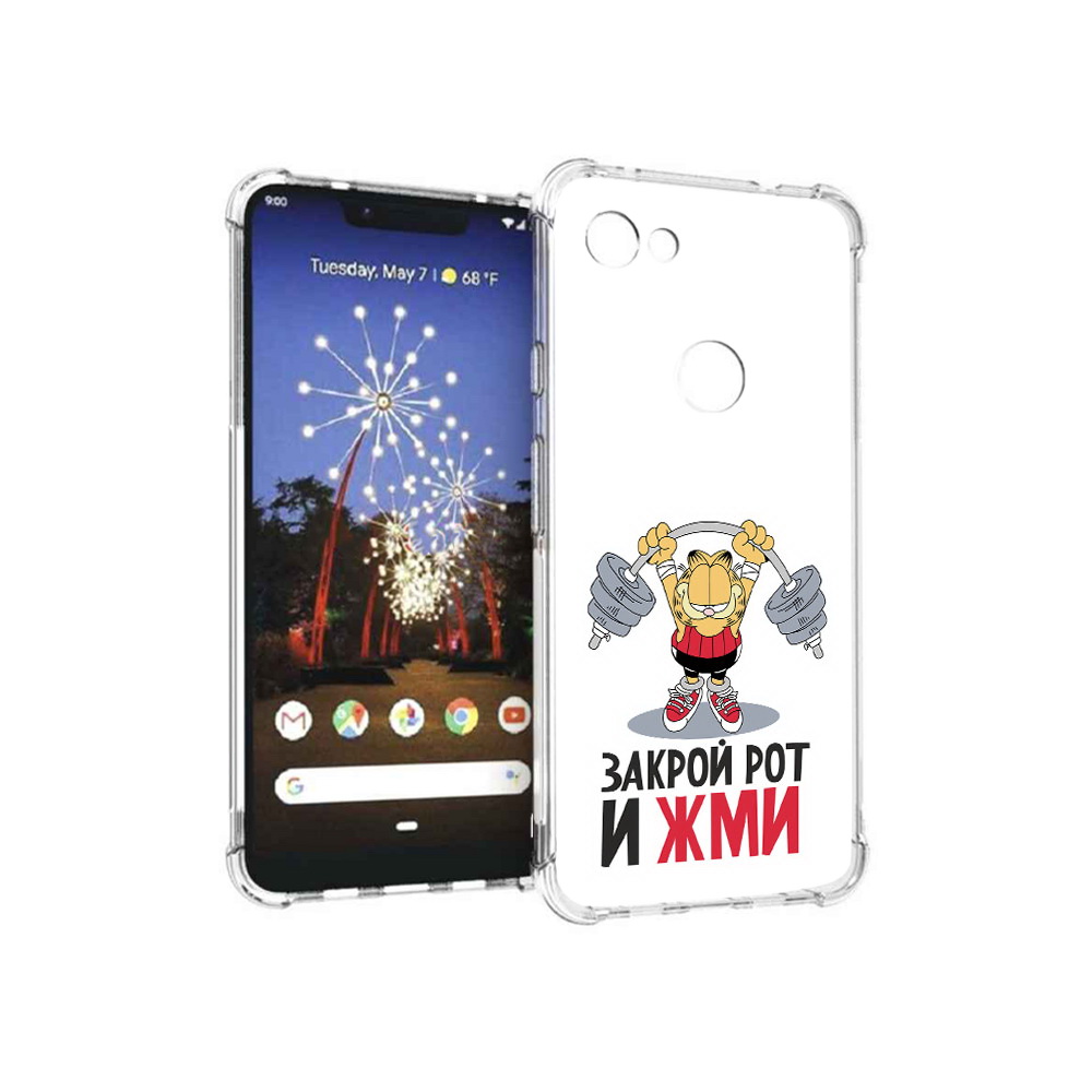 

Чехол MyPads Tocco для Google Pixel 3 XL Закрой рот и жми, Прозрачный, Tocco