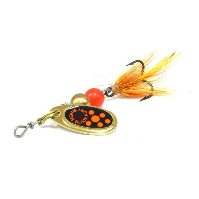 

Блесна вращающаяся Mepps Black Fury Mouche  Gold/Orange, Золотистый;черный;оранжевый, Black Fury