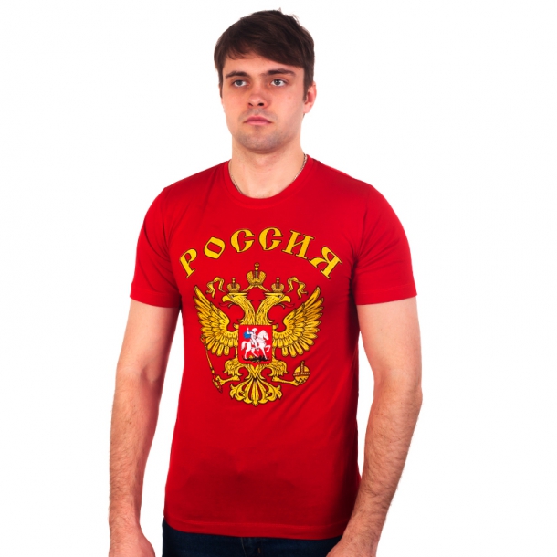 

Футболка мужская NoBrand Rus gerb красная 2XS (42) RU, Rus gerb