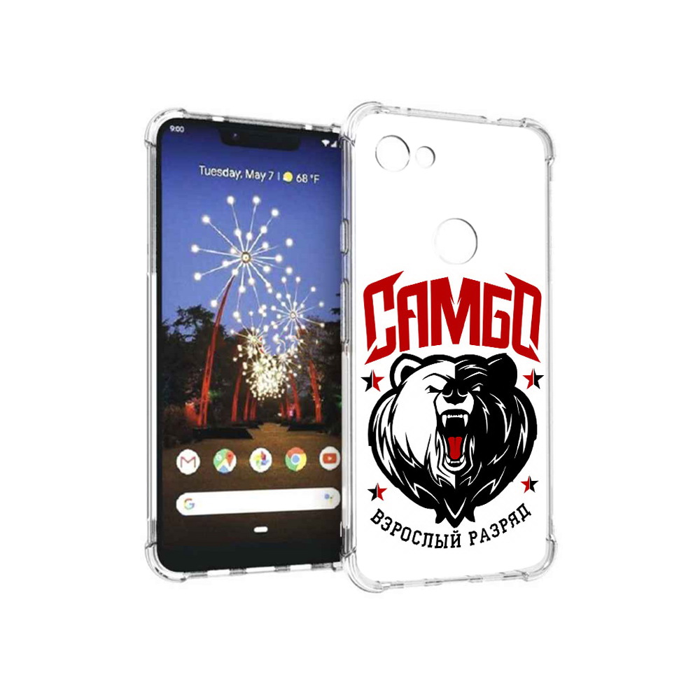 

Чехол MyPads Tocco для Google Pixel 3 XL Единоборства Самбо медведь, Прозрачный, Tocco