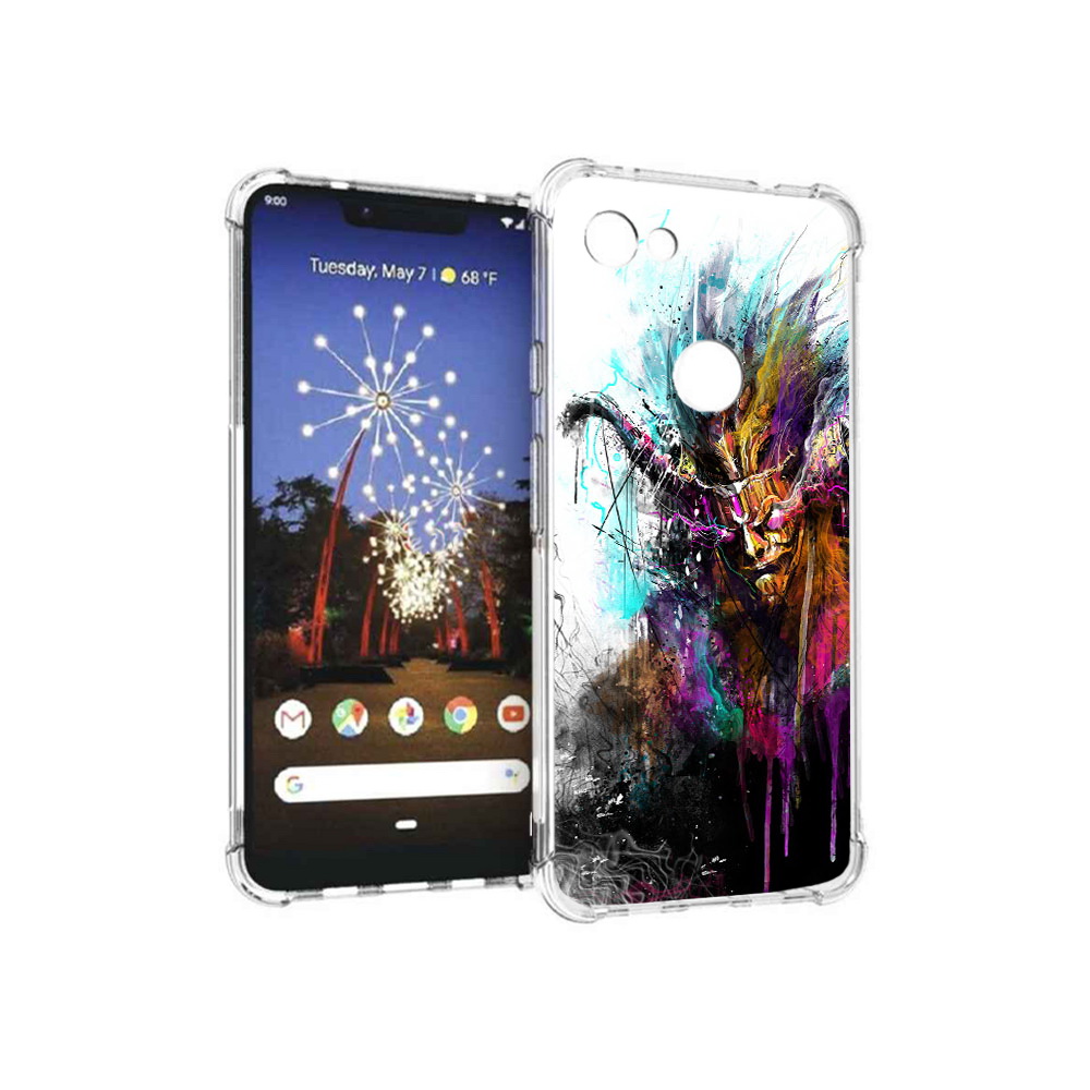 

Чехол MyPads Tocco для Google Pixel 3 XL яркий дьявол, Прозрачный, Tocco