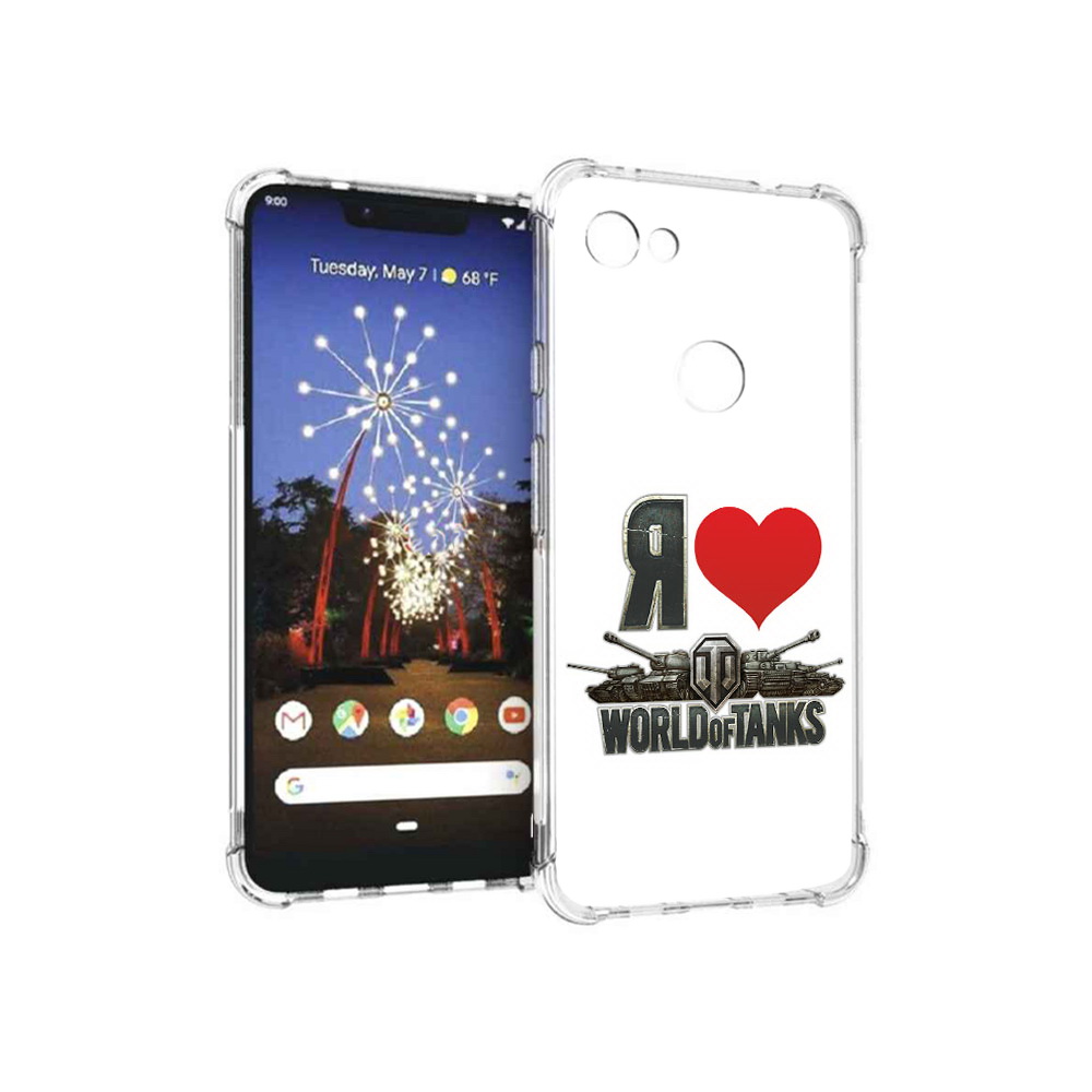 

Чехол MyPads Tocco для Google Pixel 3 XL я люблю ворлд оф танк, Прозрачный, Tocco