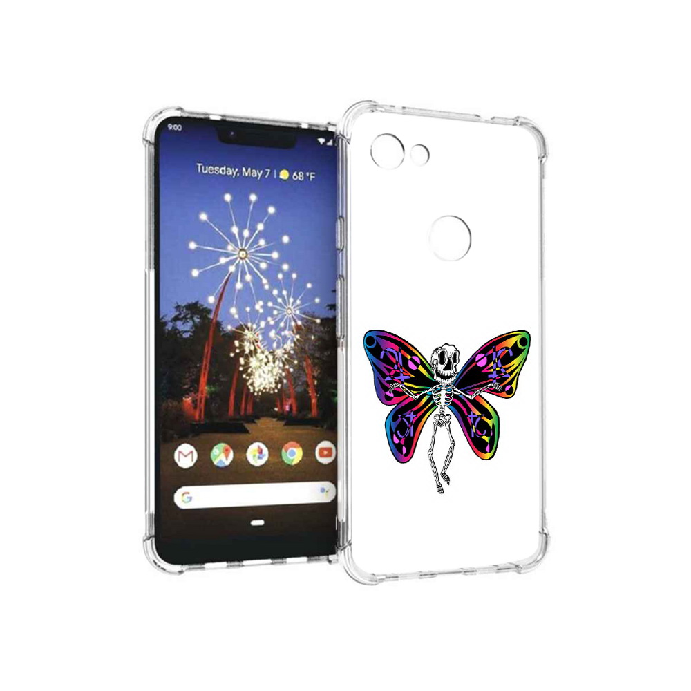 

Чехол MyPads Tocco для Google Pixel 3 XL эффект бабочки, Прозрачный, Tocco