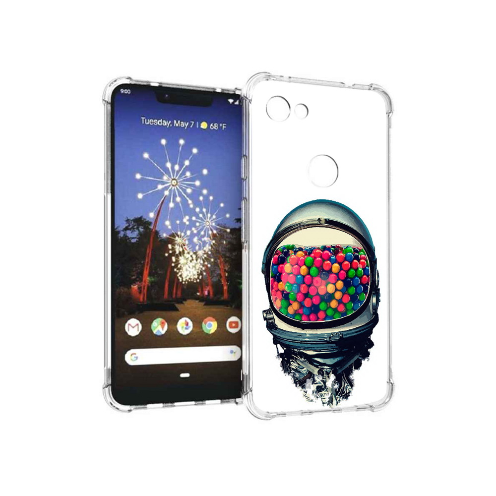 

Чехол MyPads Tocco для Google Pixel 3 XL шлем космонавта, Прозрачный, Tocco