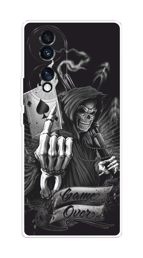 

Чехол на Honor 70 "Игра закончена", Черный;серый, 6108250-1