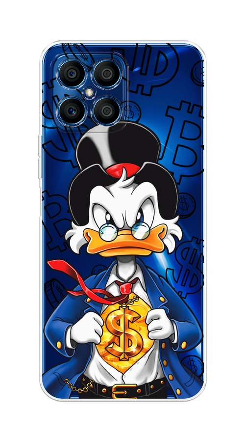 

Чехол на Honor X8 "Scrooge Goldman", Черный;белый;синий, 6107650-1