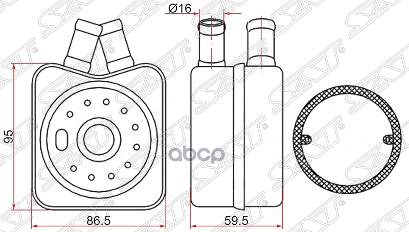 Радиатор Масляный Audi A2 00-/A3 96-03/A4 96-08/Mitsubishi Lancer 07-/Skoda Fabia 99-/Octa