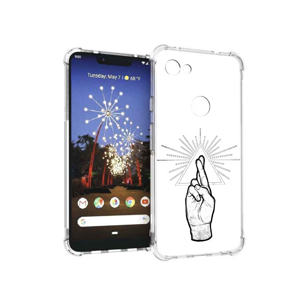 

Чехол MyPads Tocco для Google Pixel 3 XL черно белая рука, Прозрачный, Tocco