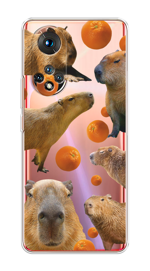 

Чехол на Huawei Honor 50/Nova 9 "Капибара и апельсины", Бежевый;оранжевый, 6105450-1