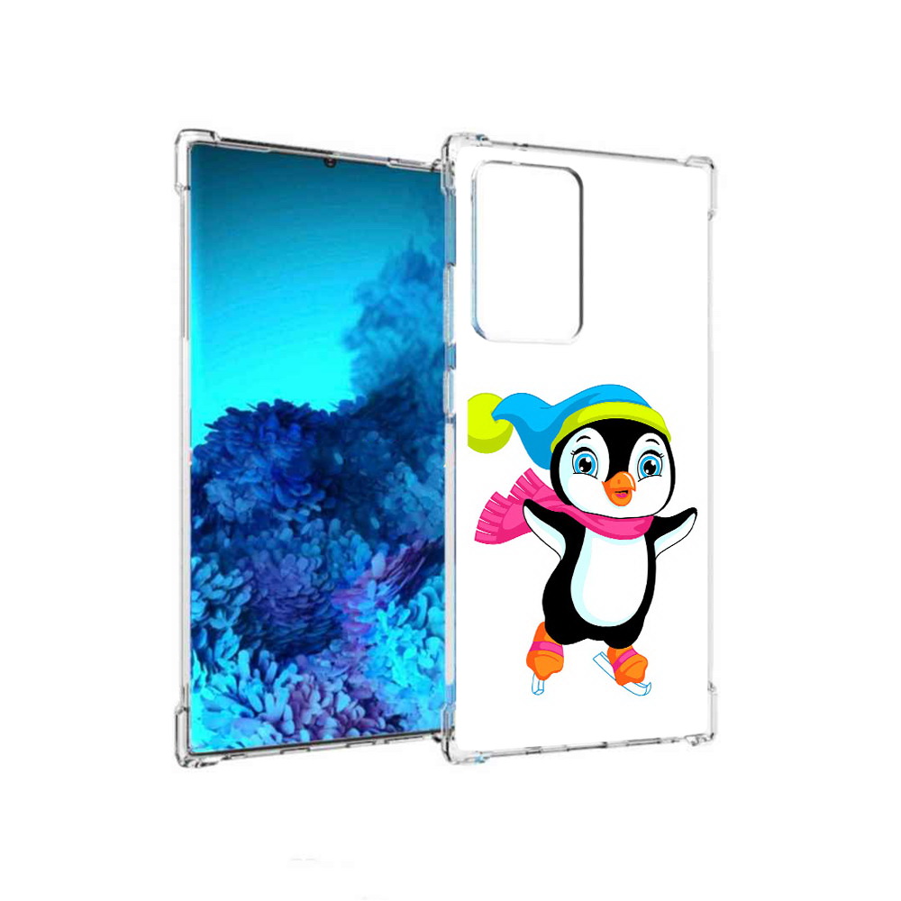 

Чехол MyPads Tocco для Samsung Galaxy Note 20 Ultra пингвин на коньках (PT151896.552.540), Прозрачный, Tocco