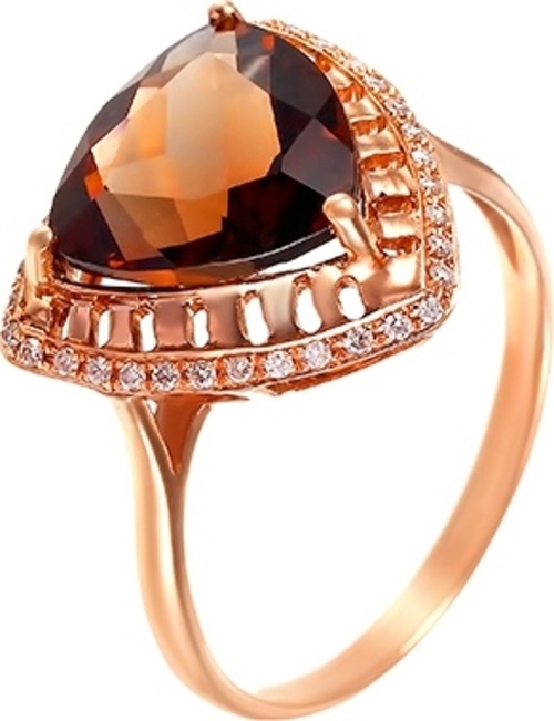 

Кольцо из золота р. , Джей Ви R01571SQ4RK_SQ_PINK, бриллиант/раухтопаз, R01571SQ4RK_SQ_PINK