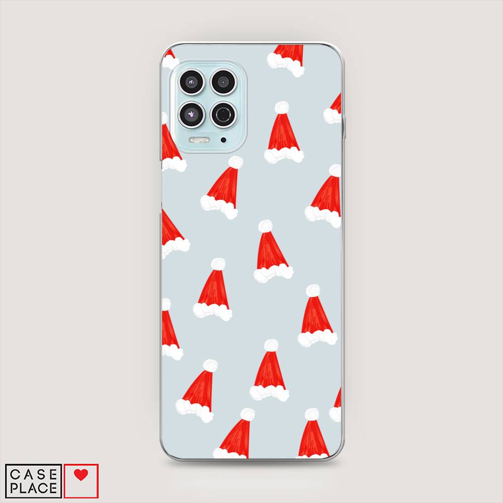 

Чехол на Motorola Moto G100 "Новогодние шапочки", Белый;красный;серый, 241650-5