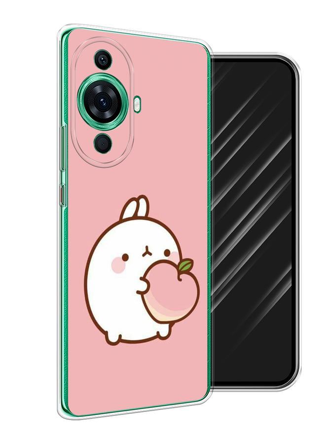 

Чехол Awog на Huawei Nova 11 Pro "Кролик с персиком", Розовый;бежевый, 6121350-1