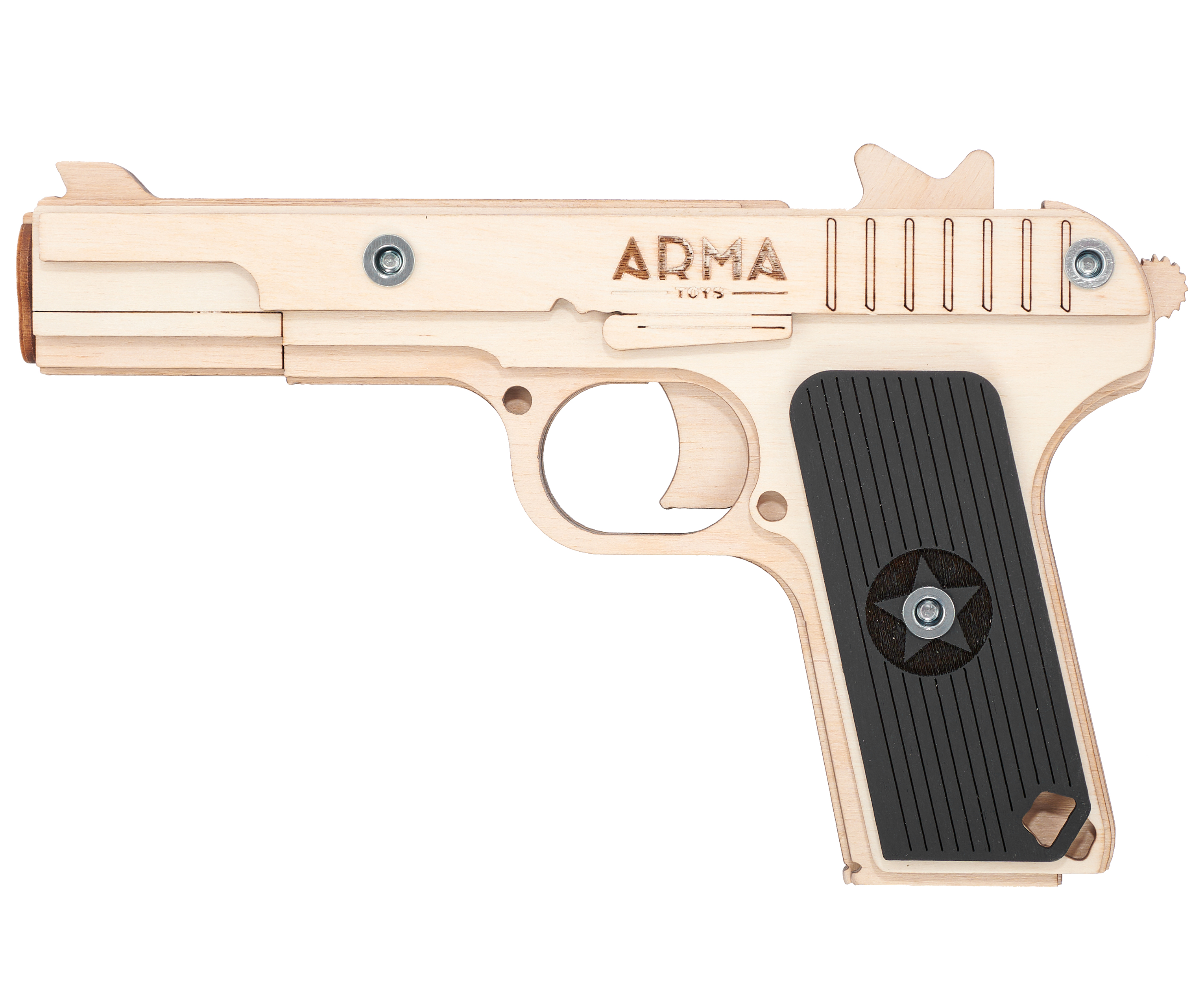 Резинкострел игрушечный Arma toys пистолет ТТ макет, Токарев, AT019 резинкострел arma toys пистолет пулемет ппш макет окрашенный at007k