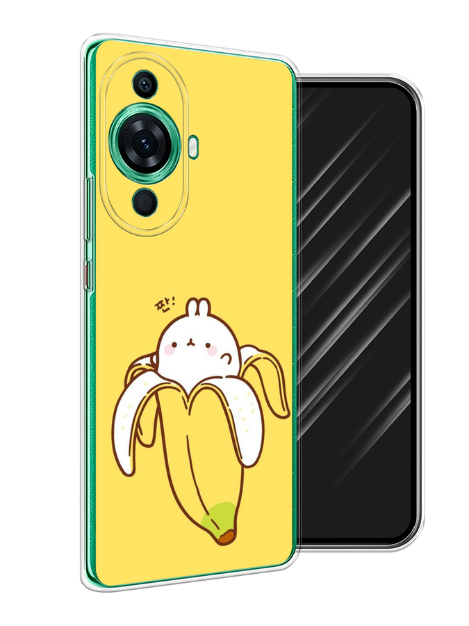 

Чехол Awog на Huawei Nova 11 Pro "Зайчик-бананчик", Желтый;белый, 6121350-2