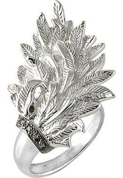 Кольцо из серебра с фианитом swarovski р.17.5 Альдзена K-15018N