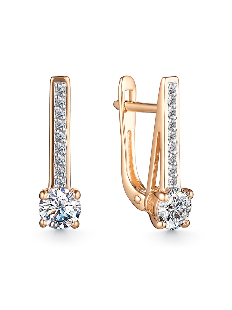 

Серьги из золота 585Gold 302007707, фианит, 302007707