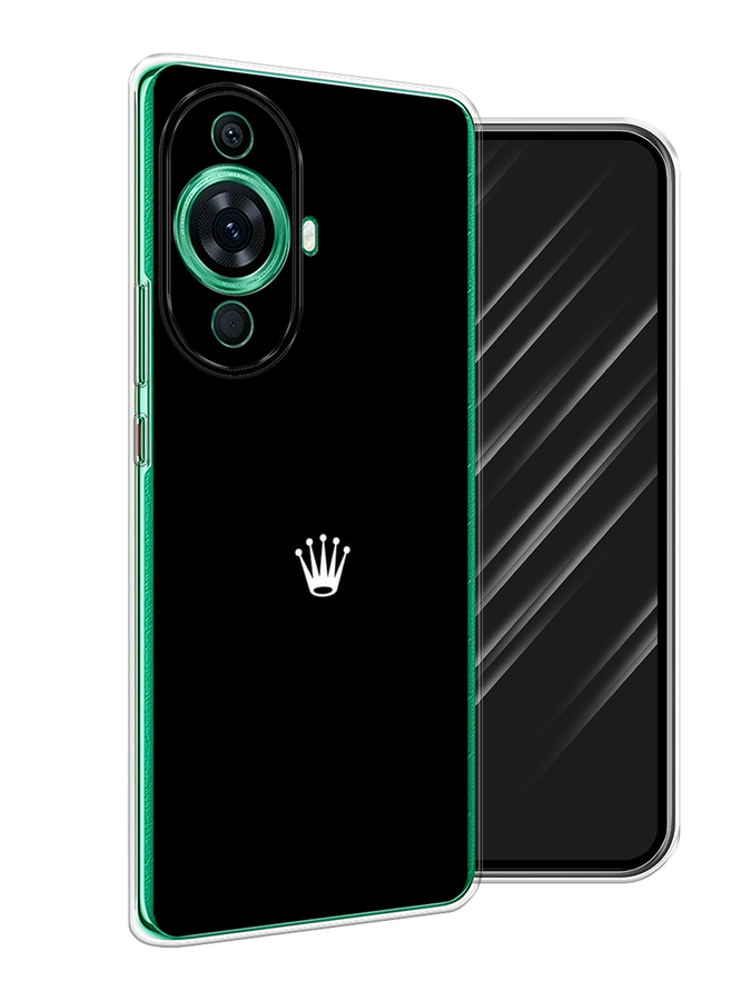

Чехол Awog на Huawei Nova 11 Pro "Белая корона на черном фоне", Черный, 6121350-7