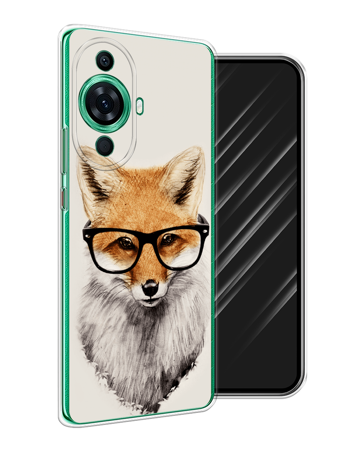 

Чехол Awog на Huawei Nova 11 Pro "Лиса в очках", Бежевый, 6121350-10