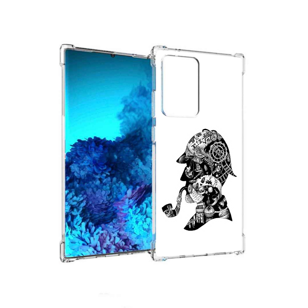 

Чехол MyPads Tocco для Samsung Galaxy Note 20 Ultra мужчина с трубкой абстракция, Прозрачный, Tocco