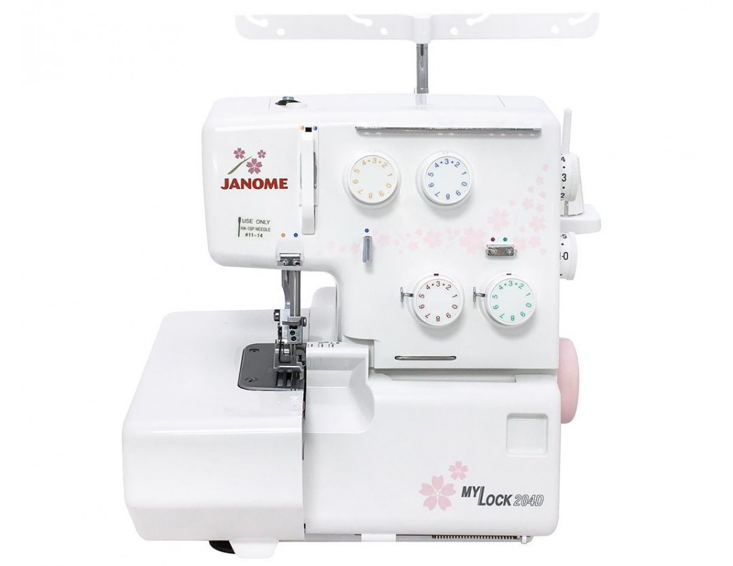 

Оверлок Janome M-204D белый; розовый, M-204D