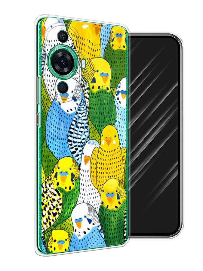 

Чехол Awog на Huawei Nova 11 Pro "Попугаи", Желтый;зеленый;голубой, 6121350-1