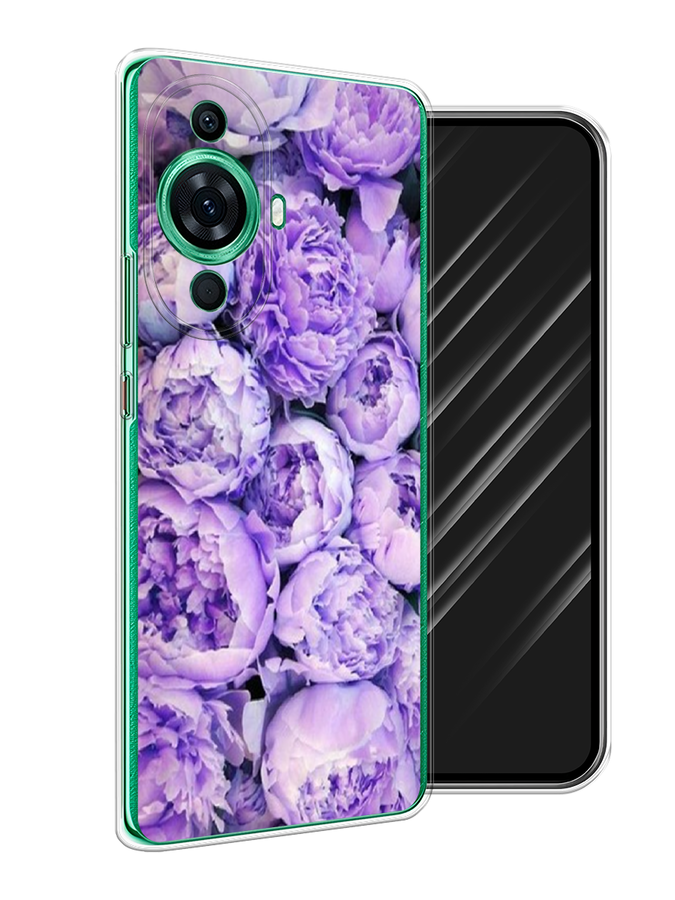 

Чехол Awog на Huawei Nova 11 Pro "Пионы сиреневые", Фиолетовый;голубой, 6121350-8