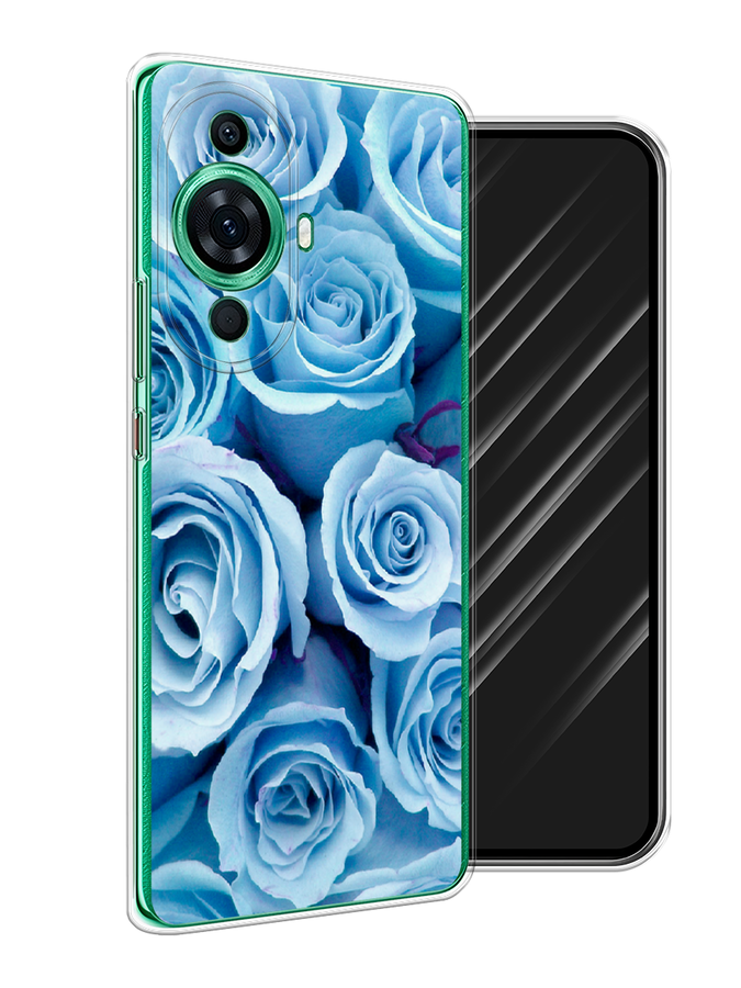 

Чехол Awog на Huawei Nova 11 Pro "Лазурные розы", Голубой, 6121350-8