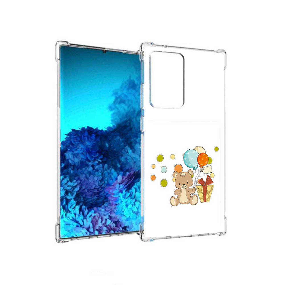 

Чехол MyPads Tocco для Samsung Galaxy Note 20 Ultra медвеженок с подарком, Прозрачный, Tocco
