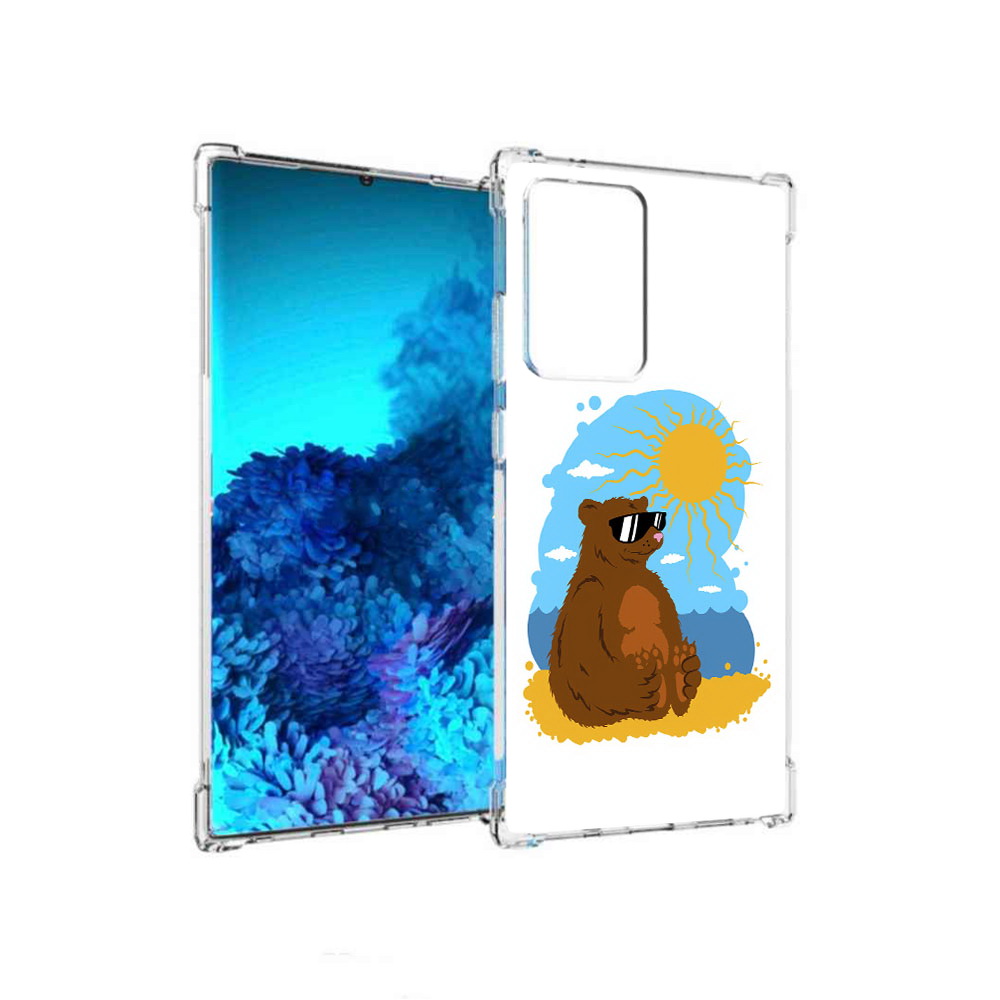 

Чехол MyPads Tocco для Samsung Galaxy Note 20 Ultra медведь на чиле (PT151896.552.468), Прозрачный, Tocco