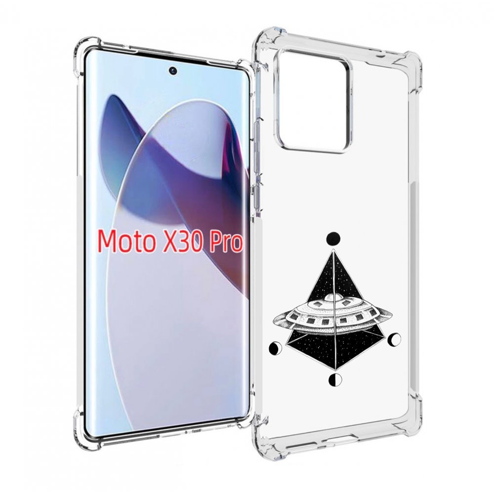 

Чехол MyPads черно белая летающая тарелка для Motorola Moto X30 Pro, Прозрачный, Tocco