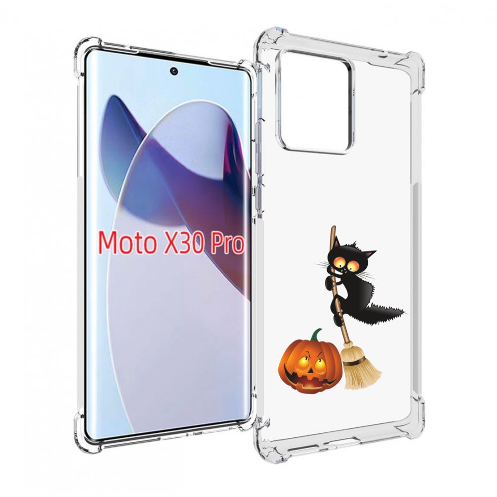 

Чехол MyPads хэлуинский котик для Motorola Moto X30 Pro, Прозрачный, Tocco
