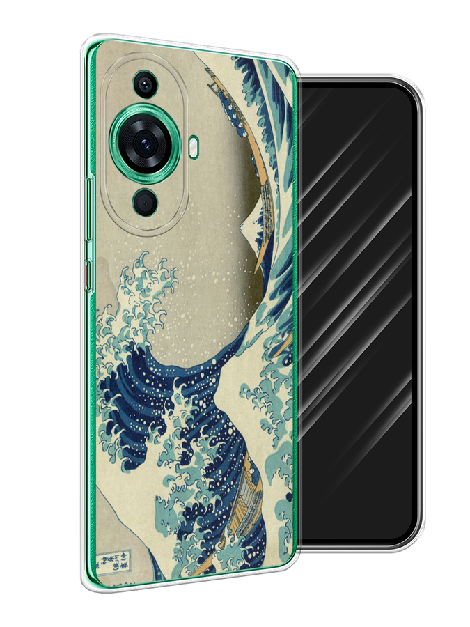 

Чехол Awog на Huawei Nova 11 Pro "Большая волна в Канагаве", Серый;синий;голубой, 6121350-9