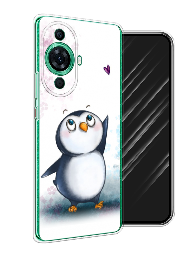 

Чехол Awog на Huawei Nova 11 Pro "Пингвин и сердечко", Белый, 6121350-1