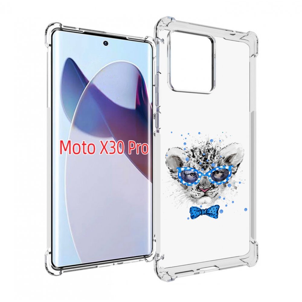

Чехол MyPads тигренок с бабочкой для Motorola Moto X30 Pro, Прозрачный, Tocco