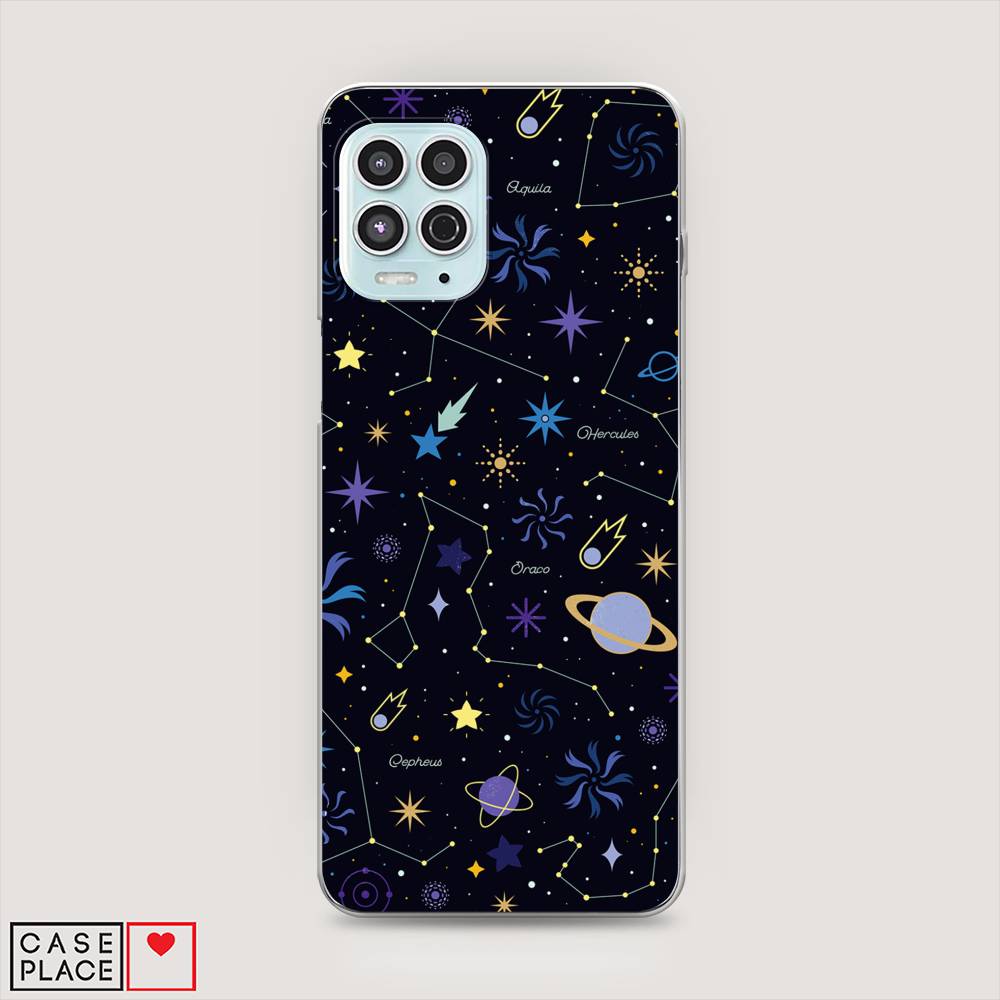 

Чехол на Motorola Moto G100 "Цветной космос", Желтый, 241650-2