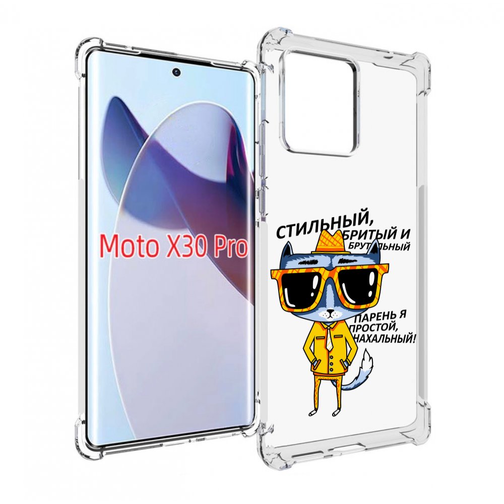 

Чехол MyPads стильный кот для Motorola Moto X30 Pro, Прозрачный, Tocco
