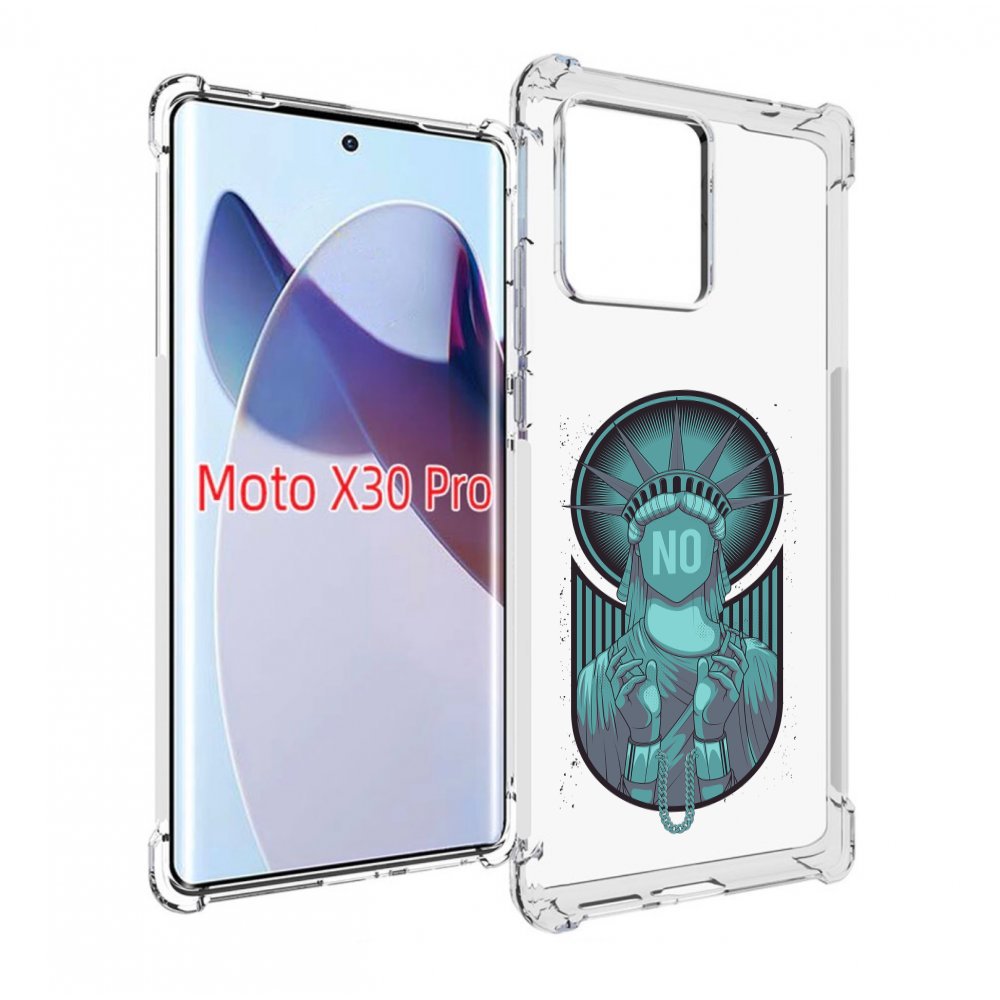 

Чехол MyPads статуя свободы зеленый для Motorola Moto X30 Pro, Прозрачный, Tocco