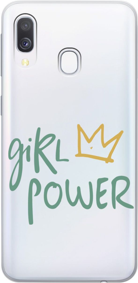 

Чехол на Honor 8A/8A Pro/Huawei Y6 (2019)/Y6 Prime (2019) "Girl Power!" прозрачный, Прозрачный;зеленый, 1701