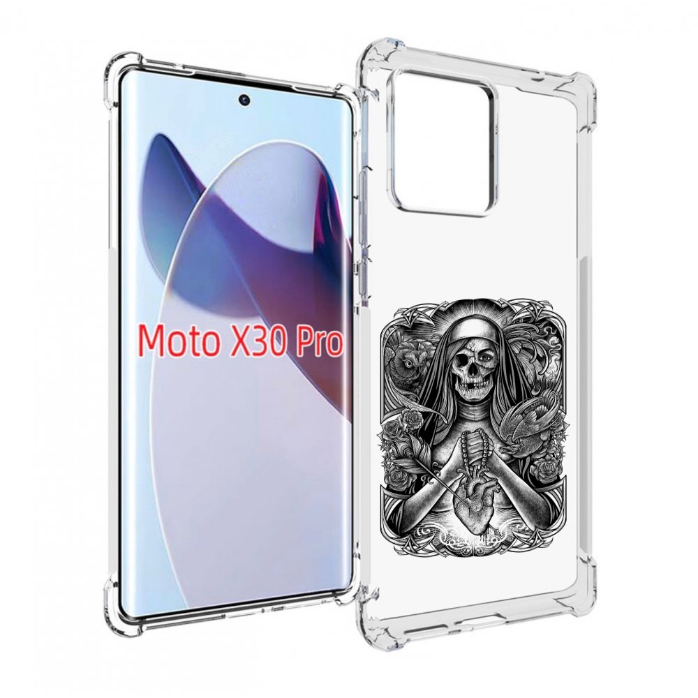 

Чехол MyPads скелет с сердцем для Motorola Moto X30 Pro, Прозрачный, Tocco